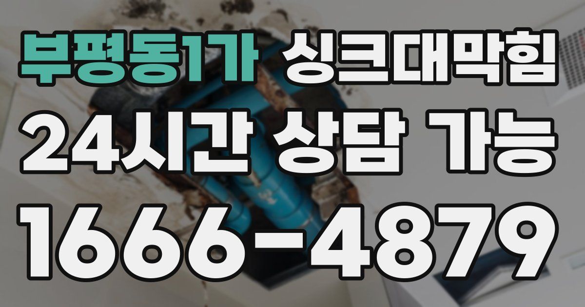 부평동1가 싱크대 뚫기