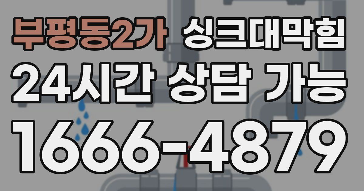 부평동2가 싱크대 뚫기