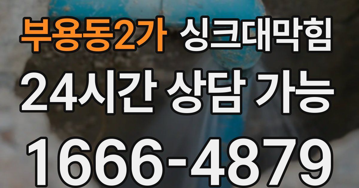 부용동2가 싱크대 뚫기