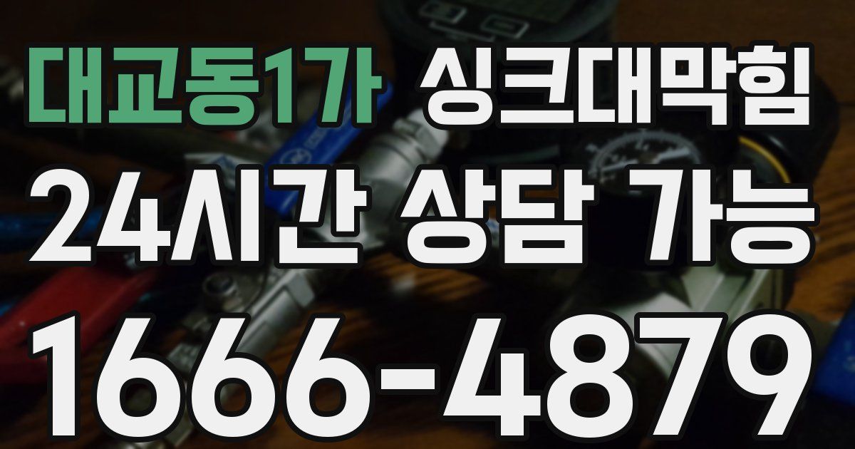 대교동1가 싱크대 뚫기