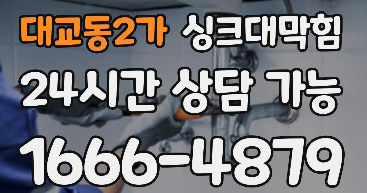 대교동2가 싱크대 뚫기