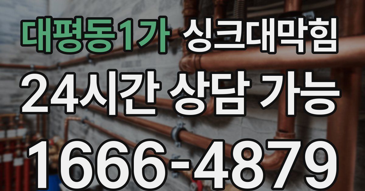 대평동1가 싱크대 뚫기