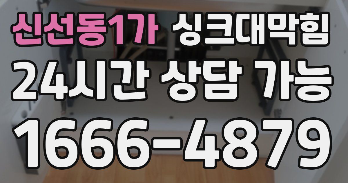신선동1가 싱크대 뚫기