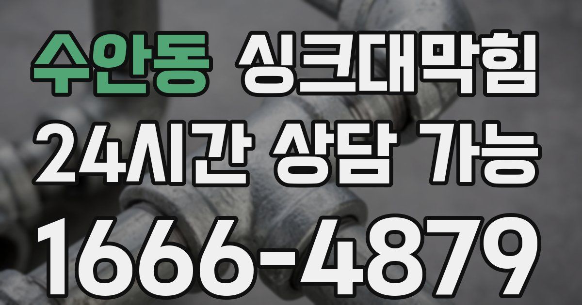 수안동 싱크대 뚫기