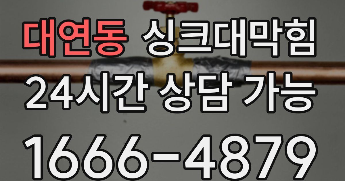 대연동 싱크대 뚫기