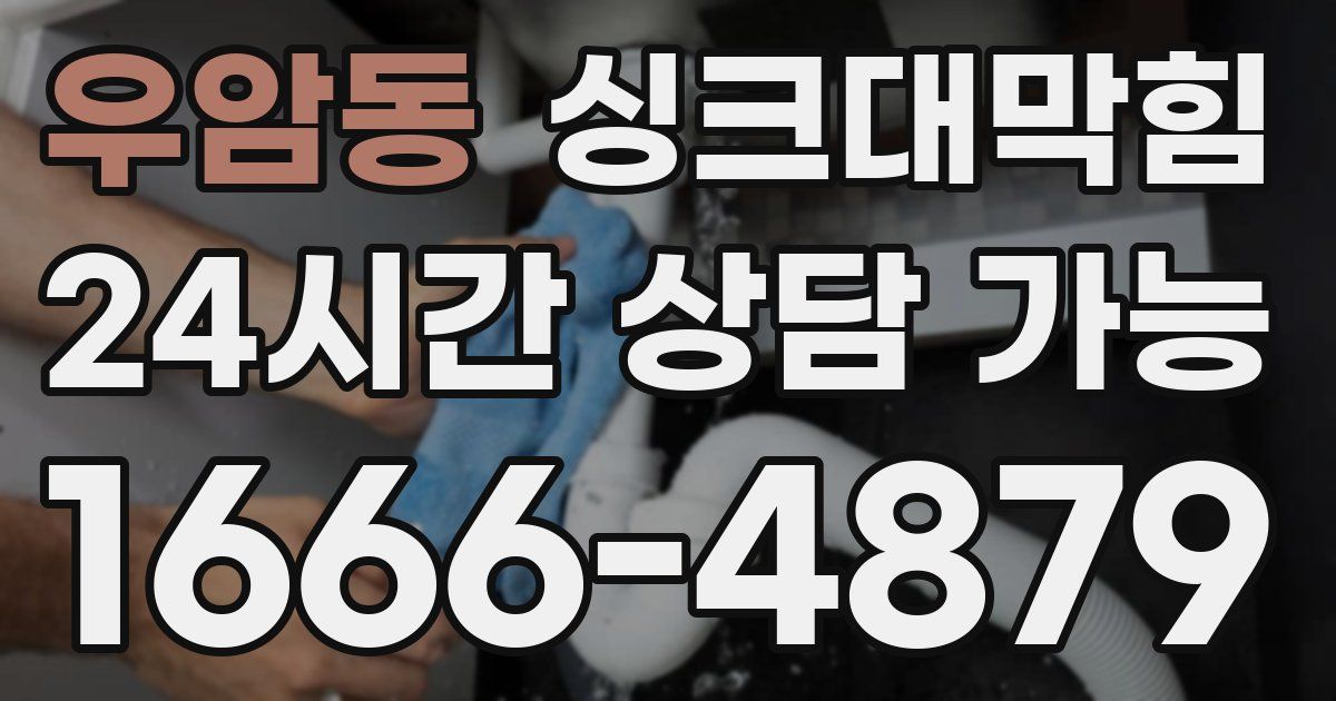우암동 싱크대 뚫기