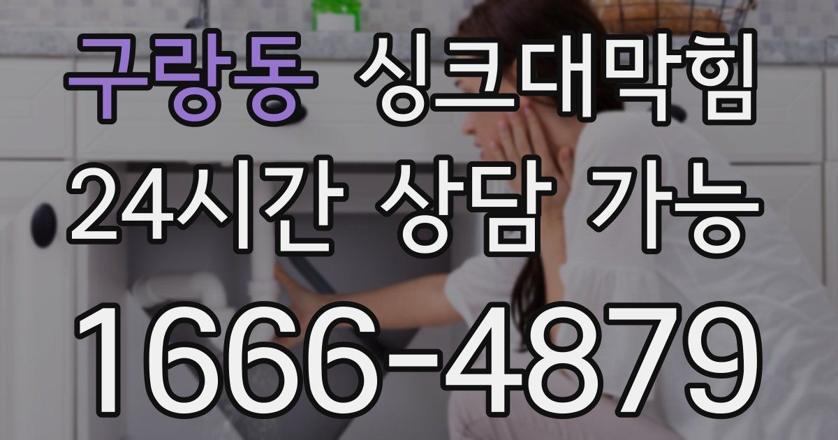 구랑동 싱크대 뚫기