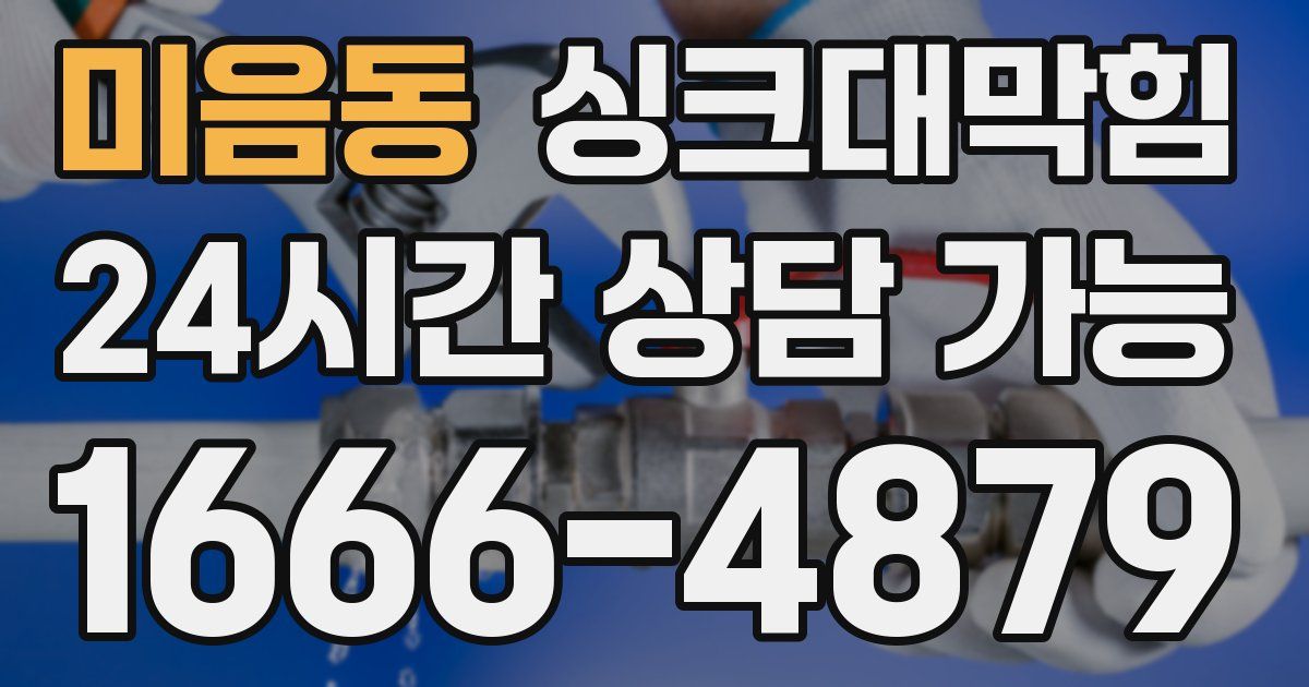 미음동 싱크대 뚫기