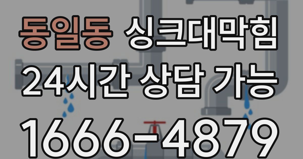 동일동 싱크대 뚫기