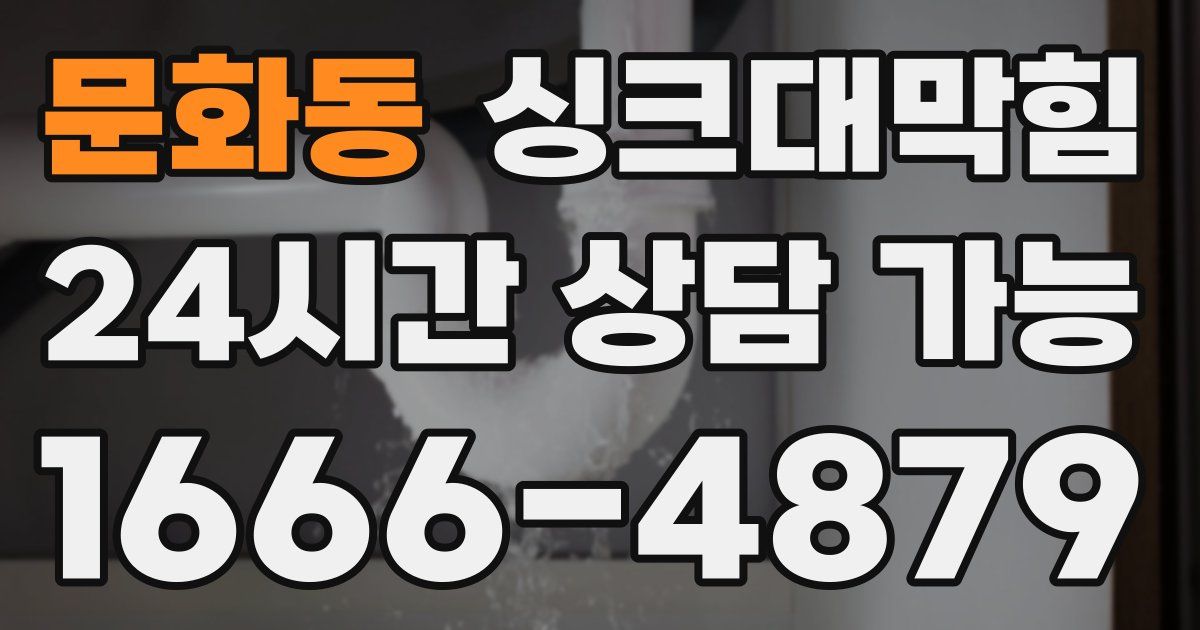문화동 싱크대 뚫기