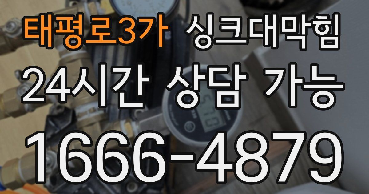 태평로3가 싱크대 뚫기