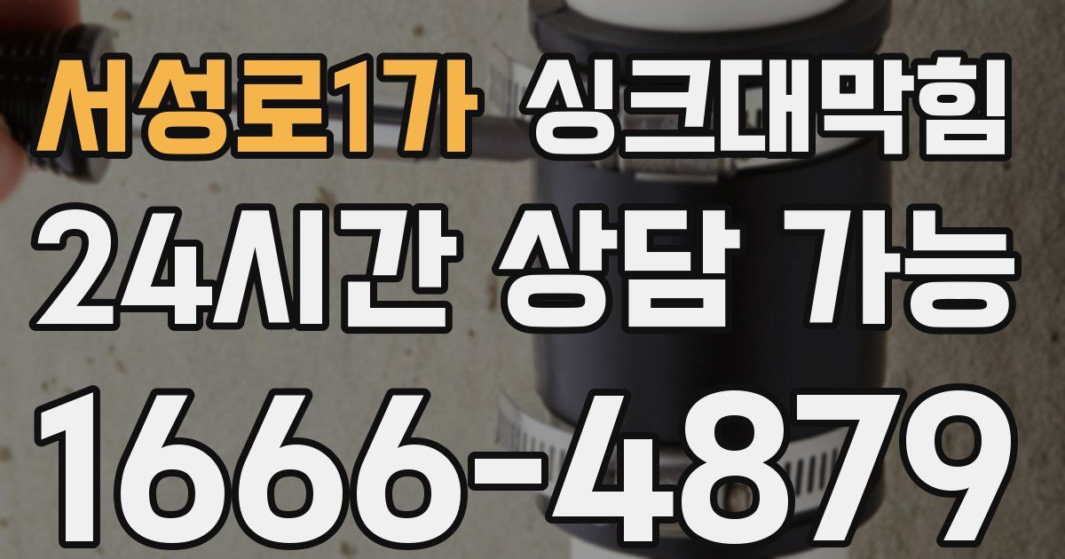 서성로1가 싱크대 뚫기
