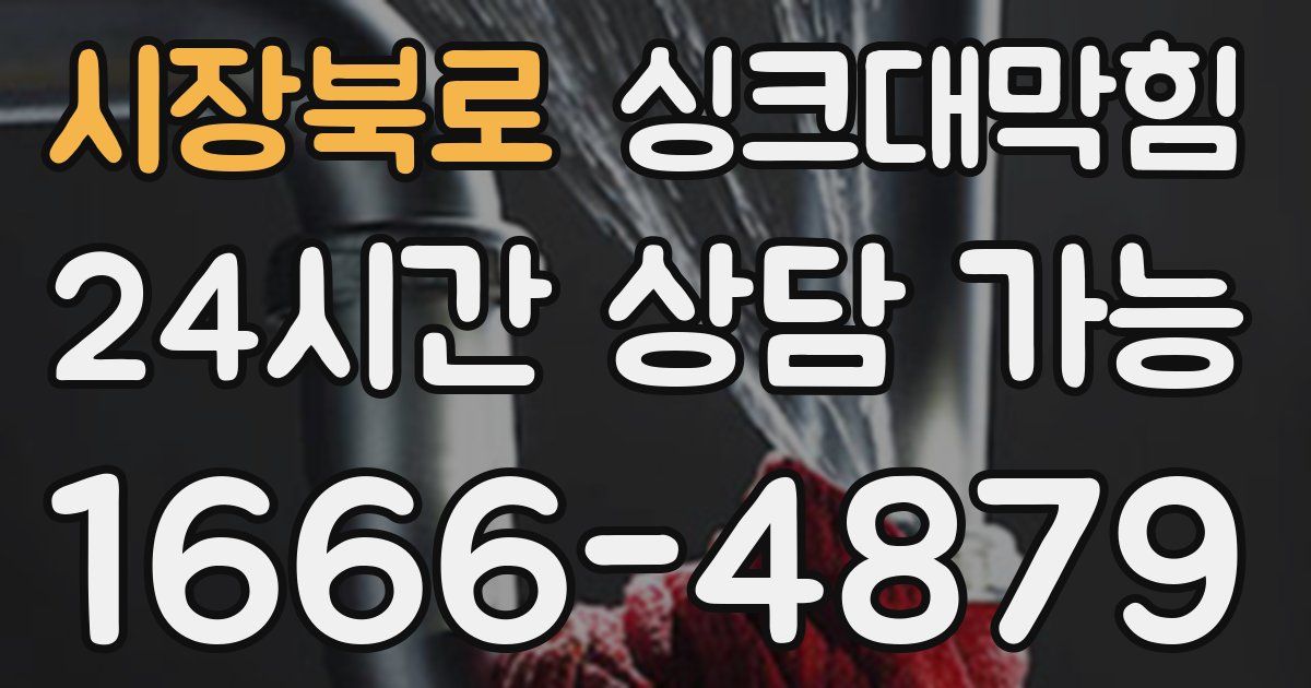시장북로 싱크대 뚫기