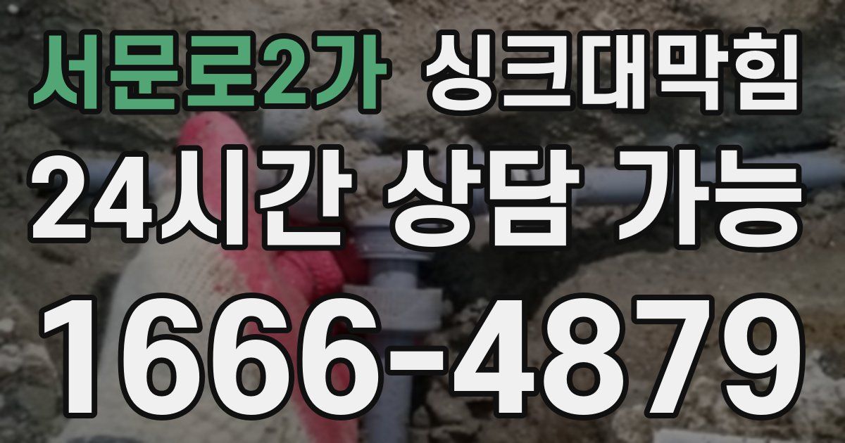 서문로2가 싱크대 뚫기