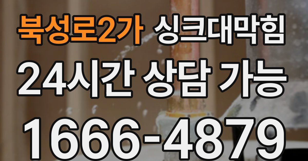 북성로2가 싱크대 뚫기