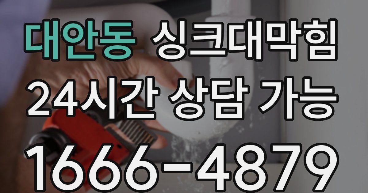 대안동 싱크대 뚫기
