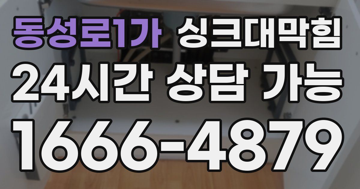 동성로1가 싱크대 뚫기