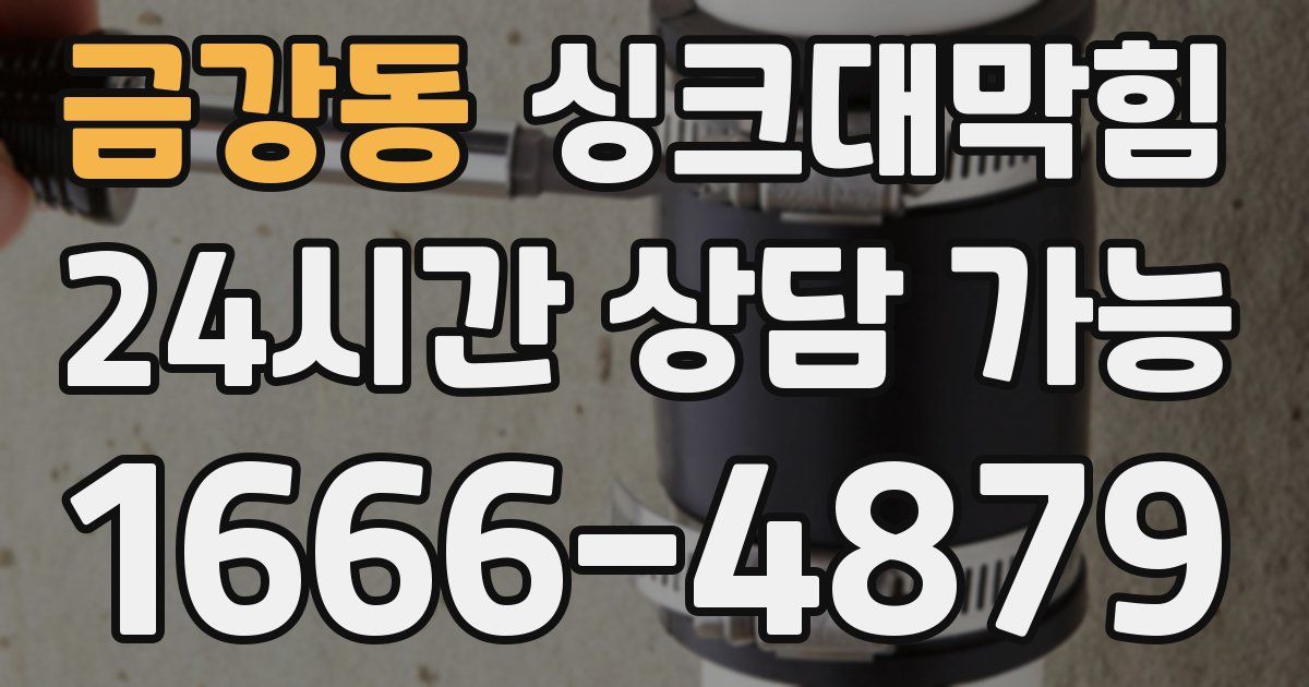 금강동 싱크대 뚫기