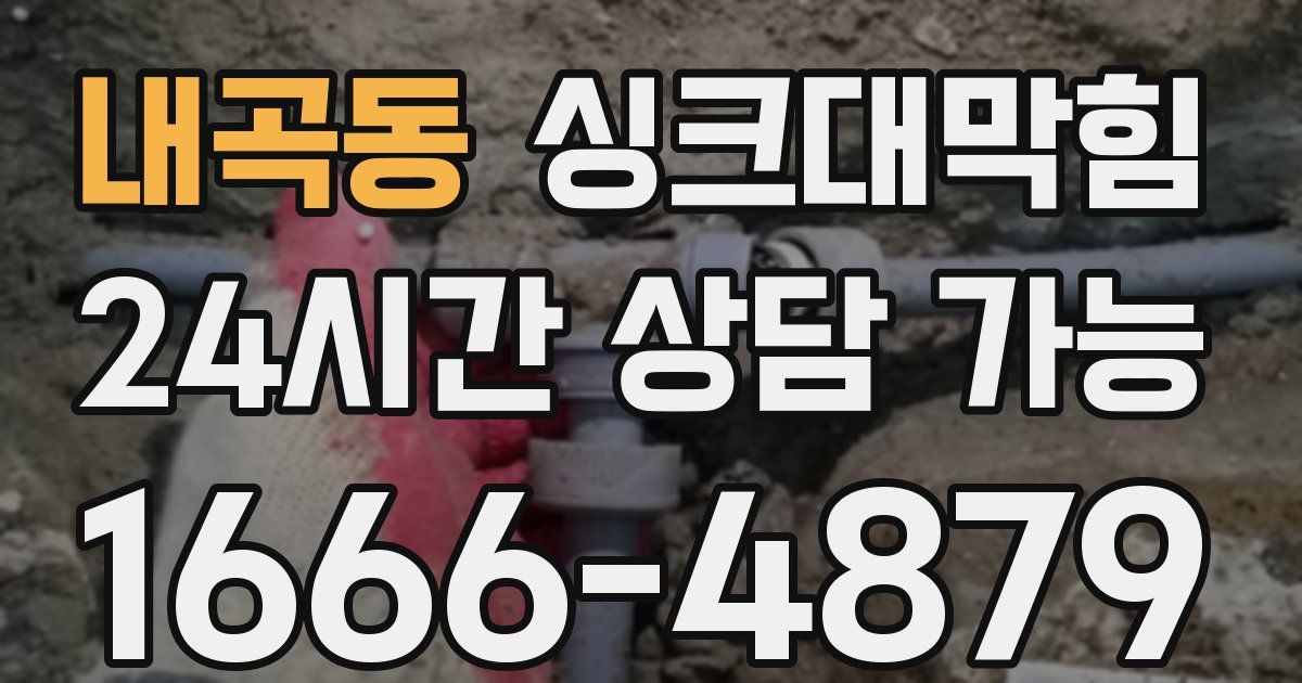 내곡동 싱크대 뚫기