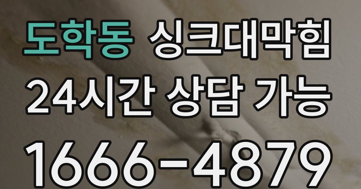 도학동 싱크대 뚫기