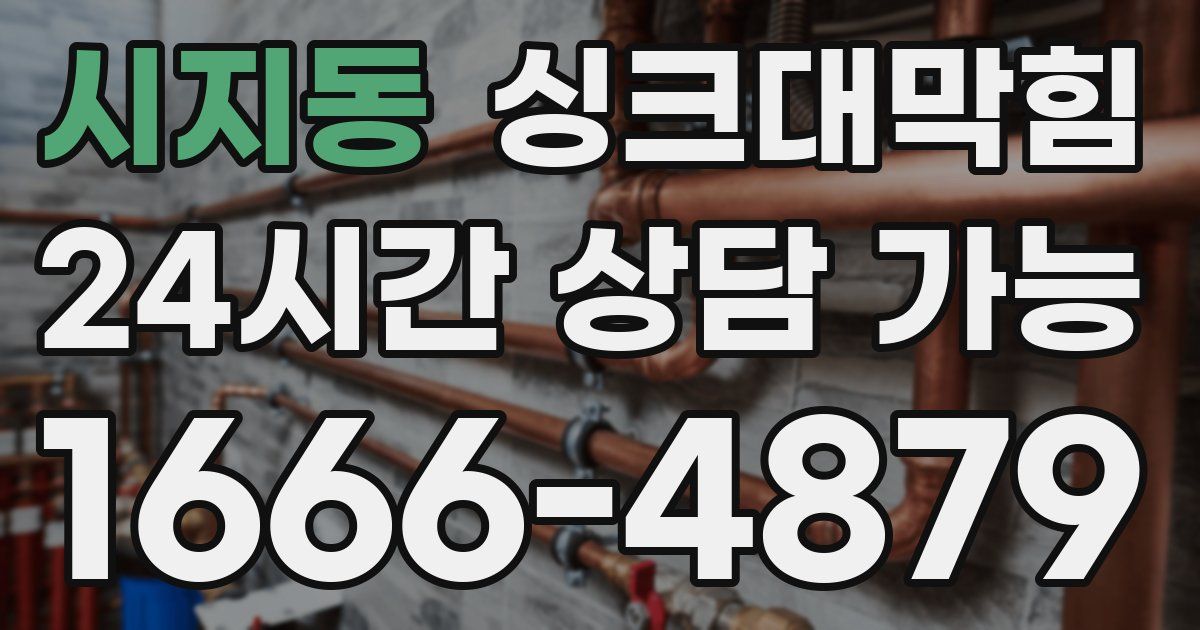 시지동 싱크대 뚫기