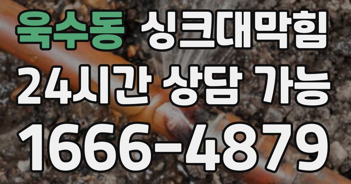욱수동 싱크대 뚫기
