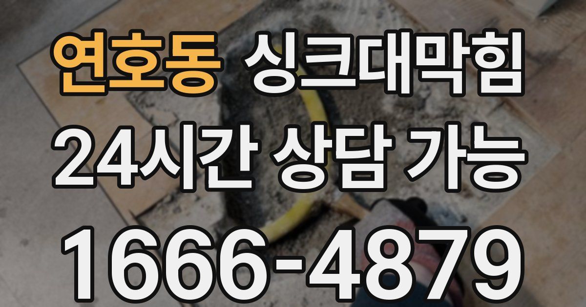 연호동 싱크대 뚫기