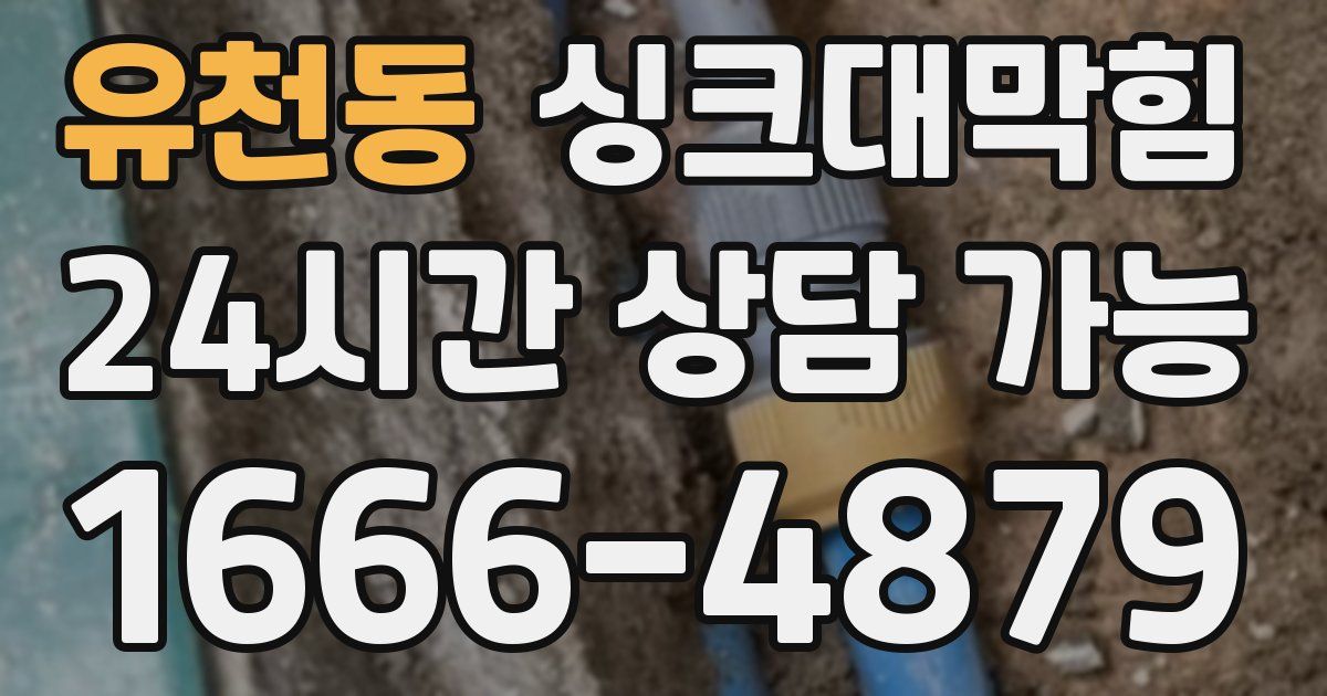 유천동 싱크대 뚫기