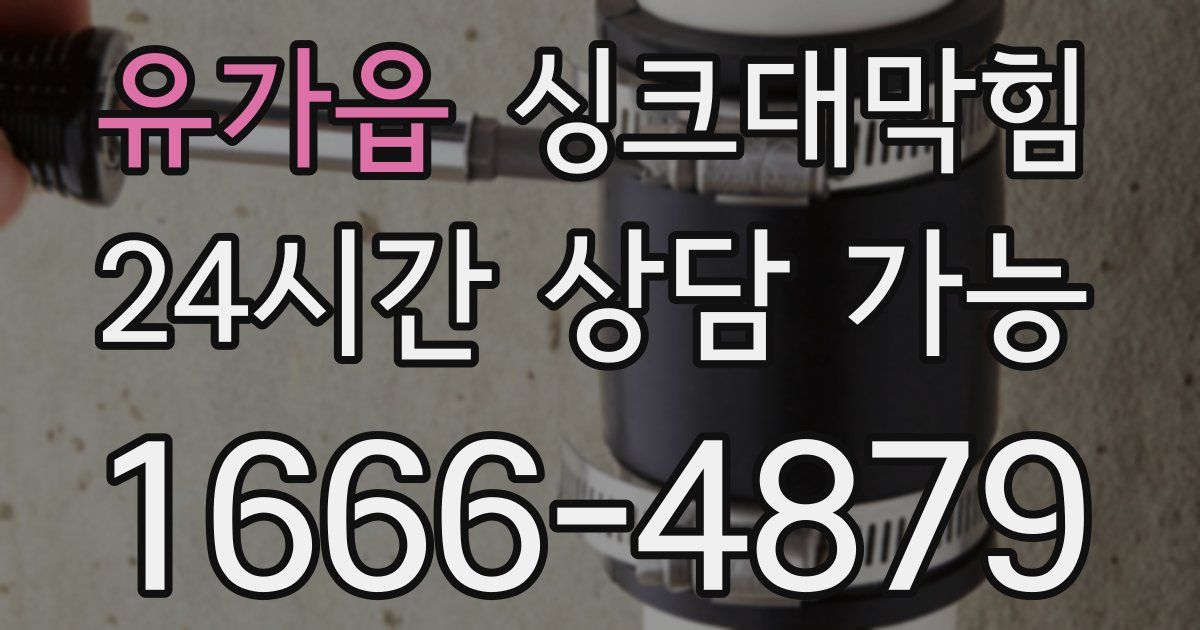 유가읍 싱크대 뚫기
