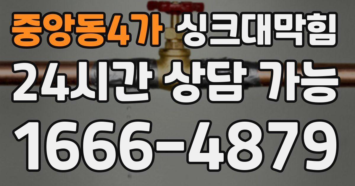 중앙동4가 싱크대 뚫기