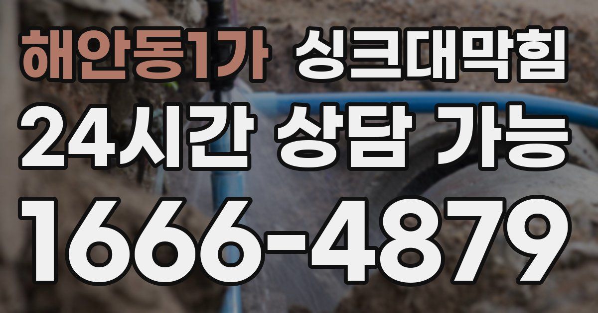 해안동1가 싱크대 뚫기