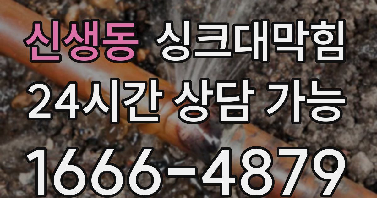 신생동 싱크대 뚫기