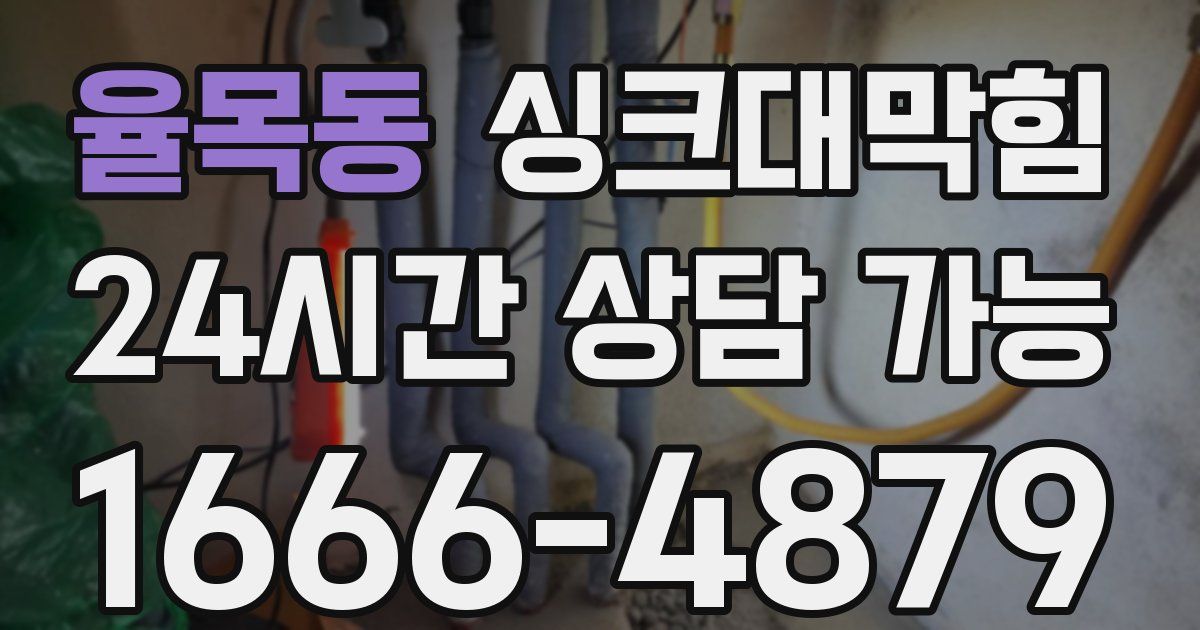 율목동 싱크대 뚫기