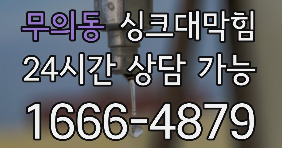 무의동 싱크대 뚫기