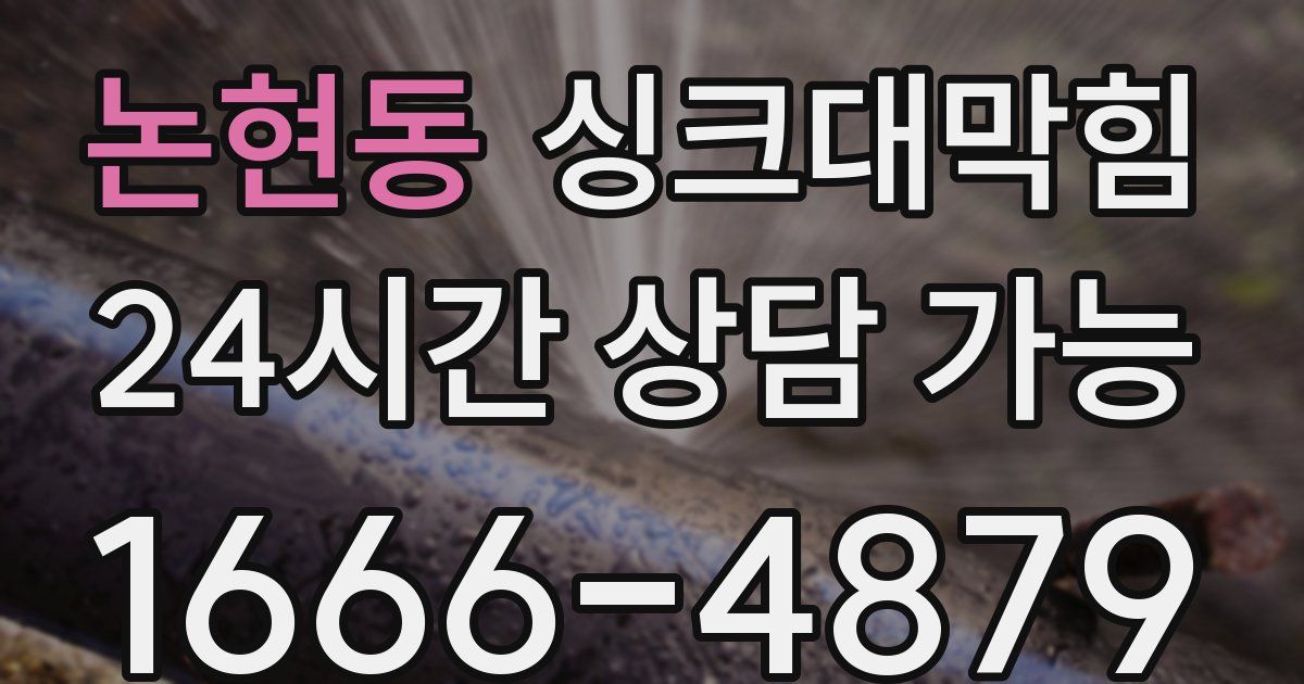 논현동 싱크대 뚫기