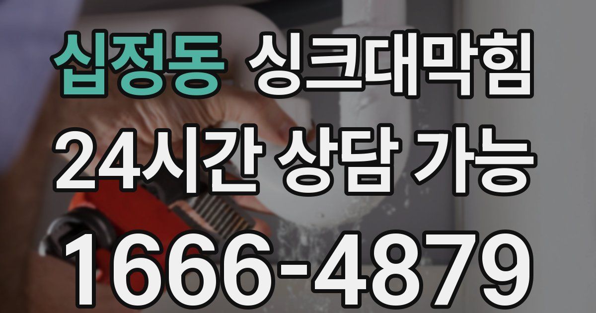 십정동 싱크대 뚫기