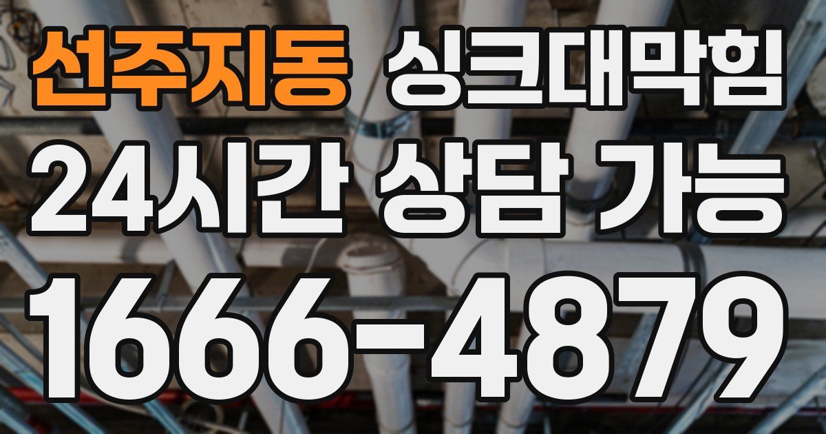 선주지동 싱크대 뚫기