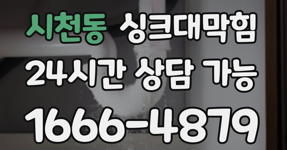 시천동 싱크대 뚫기