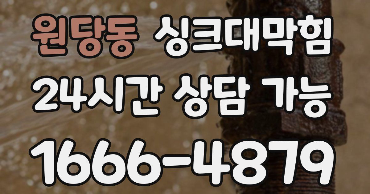 원당동 싱크대 뚫기