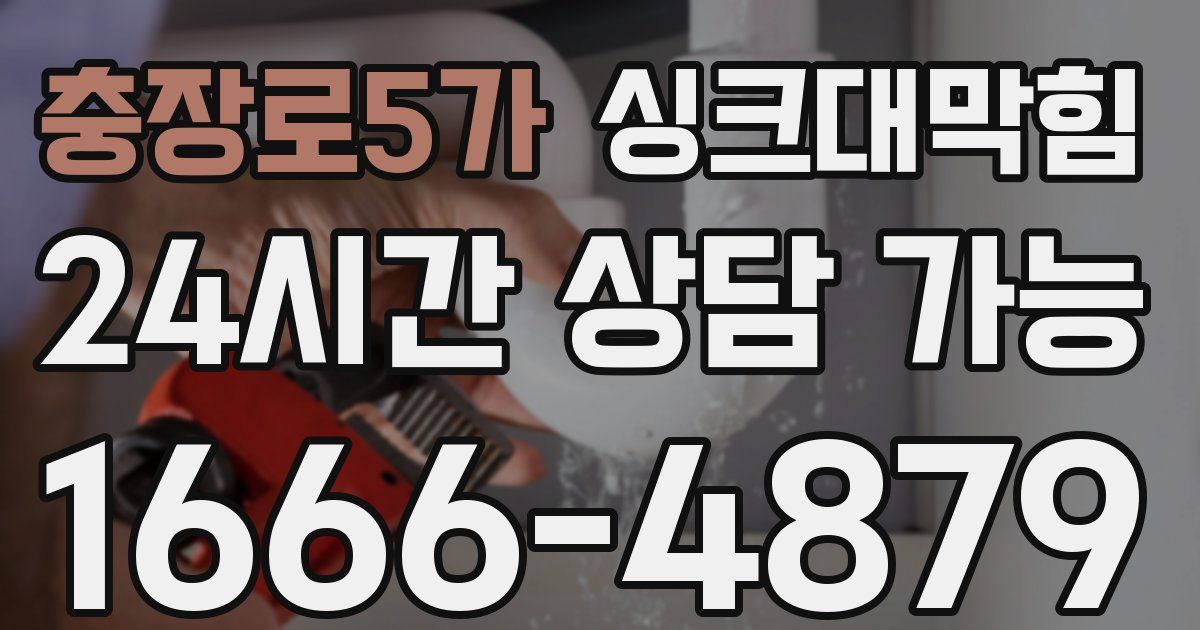 충장로5가 싱크대 뚫기