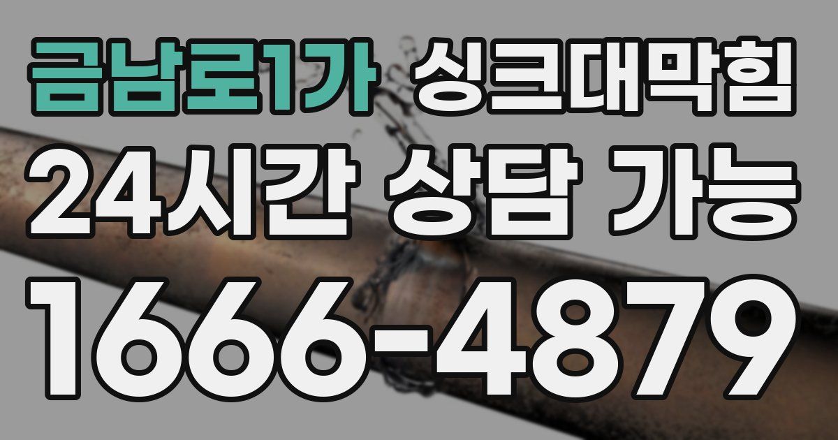 금남로1가 싱크대 뚫기