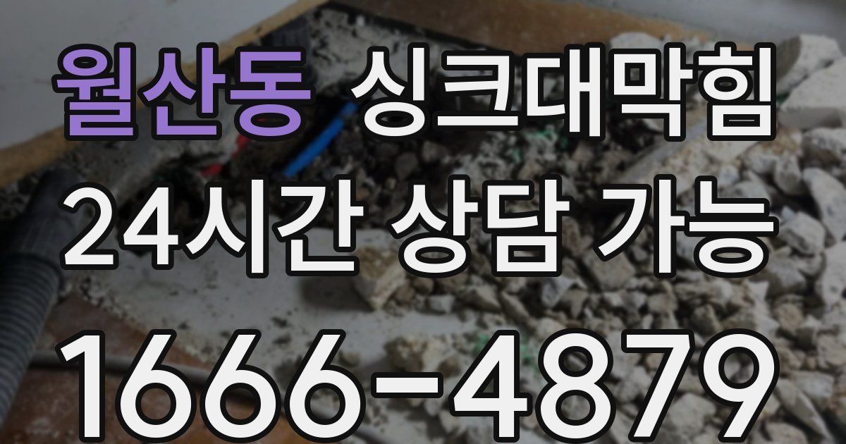 월산동 싱크대 뚫기