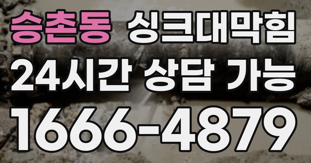 승촌동 싱크대 뚫기