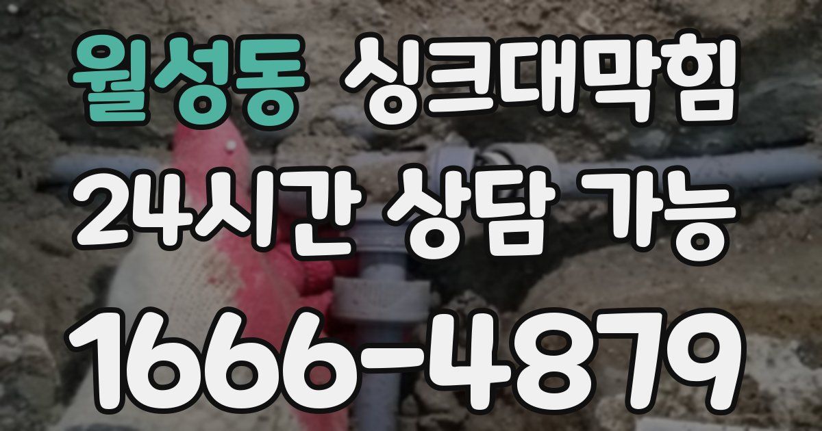월성동 싱크대 뚫기
