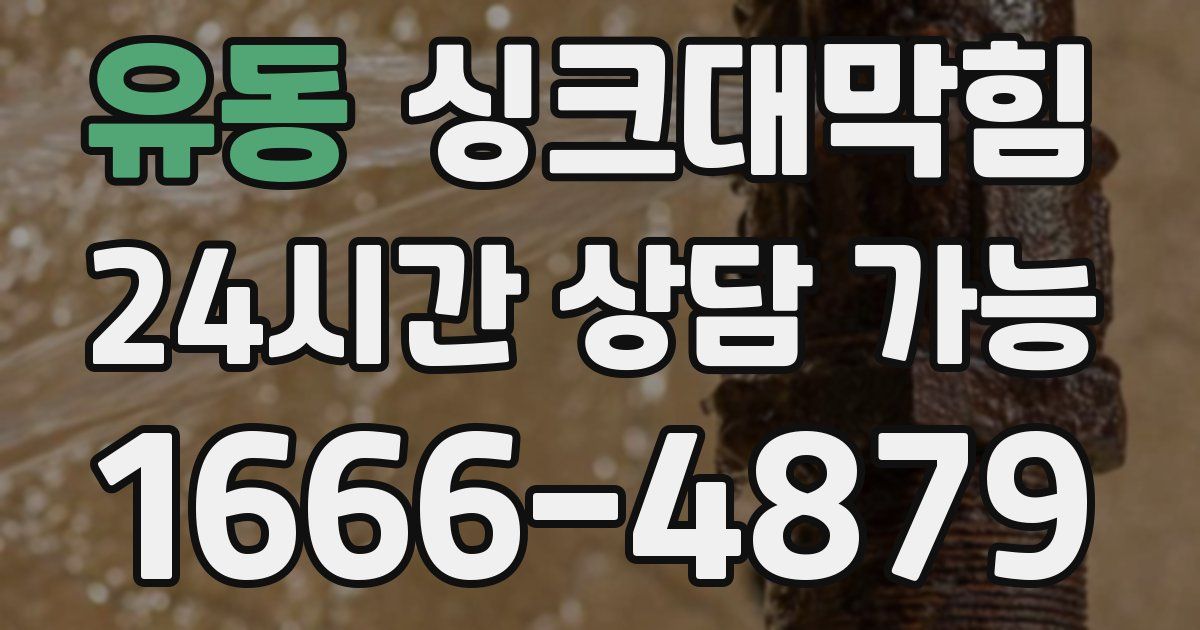 유동 싱크대 뚫기