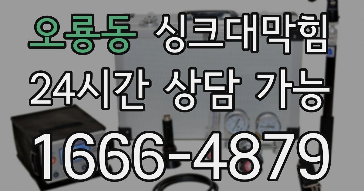 오룡동 싱크대 뚫기