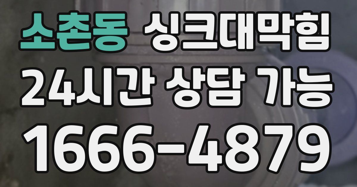 소촌동 싱크대 뚫기