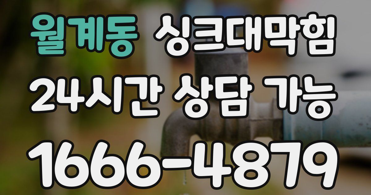월계동 싱크대 뚫기
