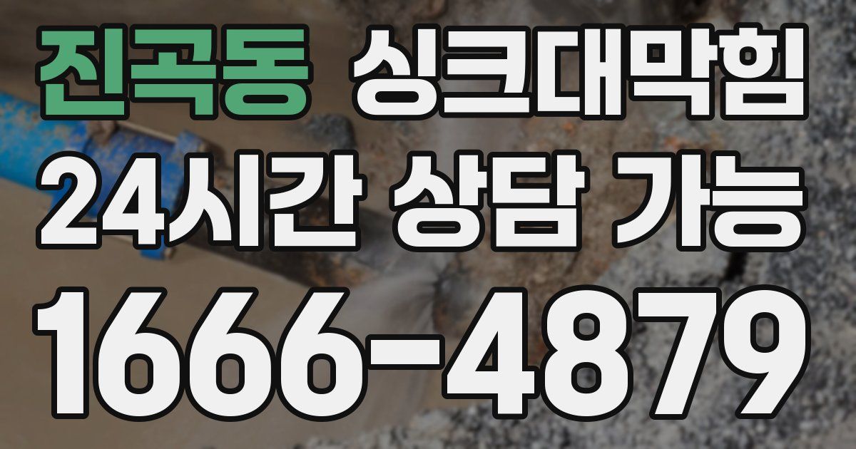 진곡동 싱크대 뚫기