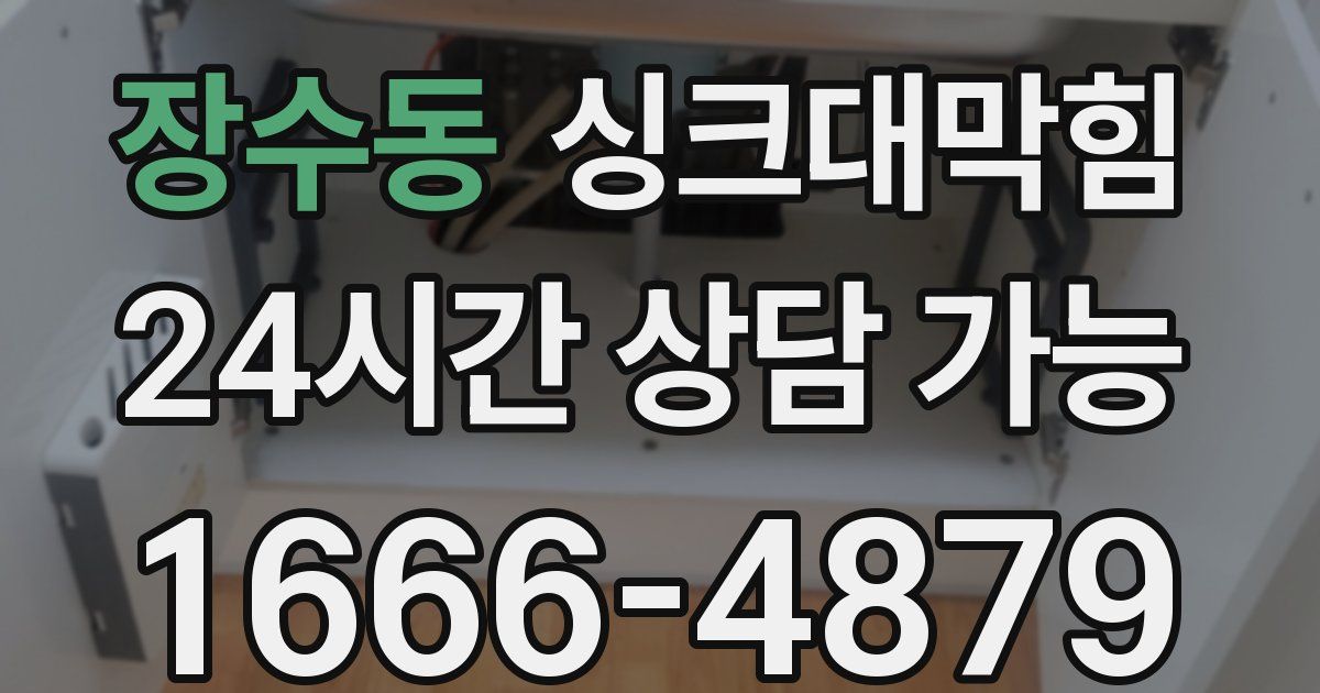 장수동 싱크대 뚫기